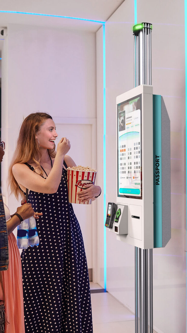 Kiosques interactifs PP27 pour la billetterie dans les cinémas