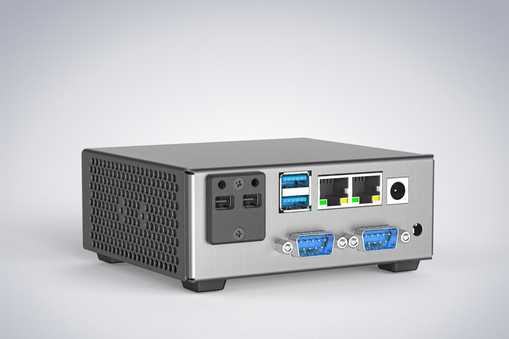 Vue de face du PC industriel compact BoxFlex XS