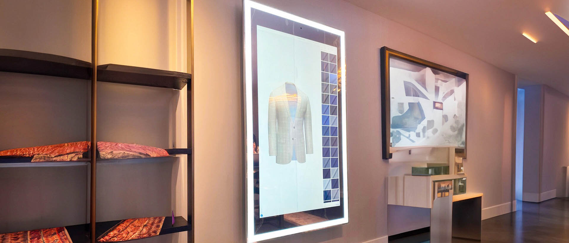 Miroir intelligent interactif pour les boutiques de mode
