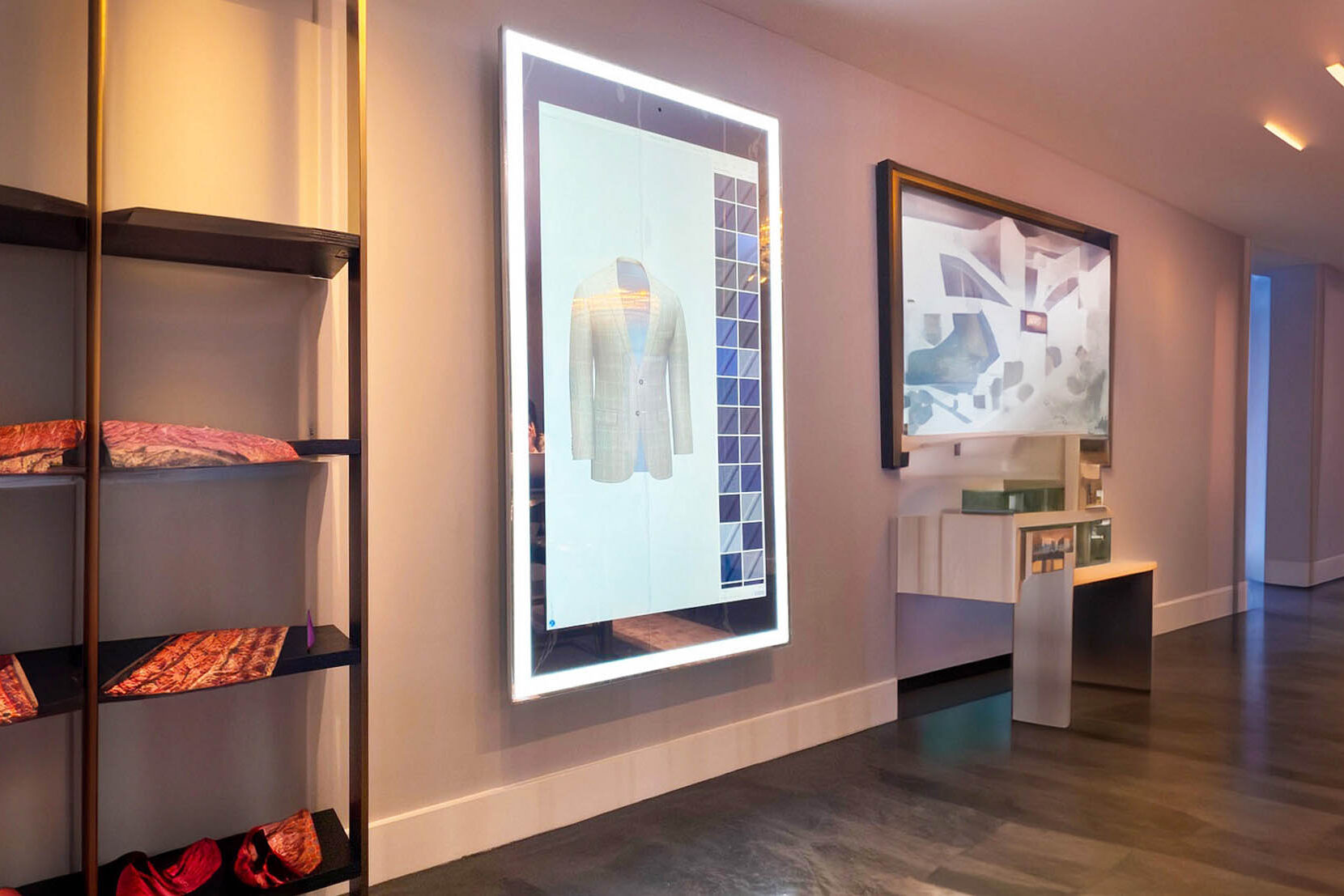 Miroir intelligent interactif pour les boutiques de mode
