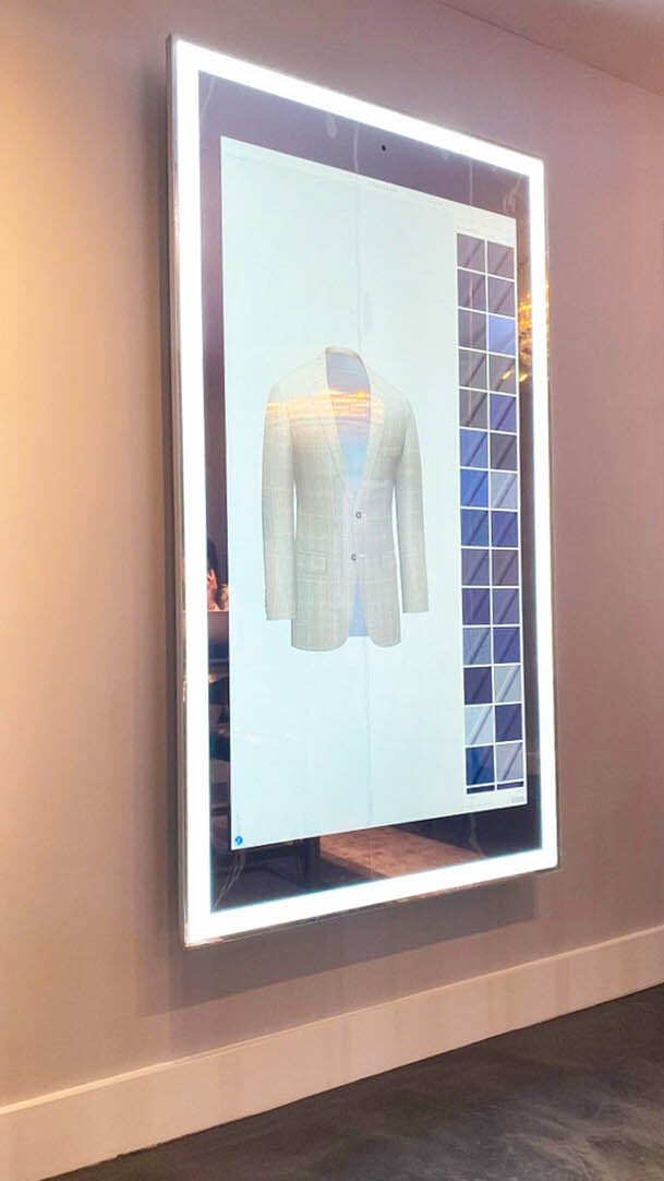 Miroir intelligent interactif pour les boutiques de mode
